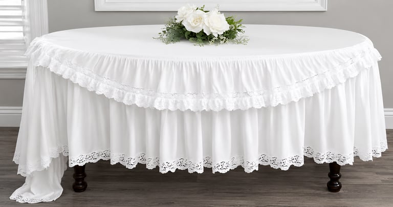 High-quality decorative table frills produced for bulk export, private label supply, and global banq
