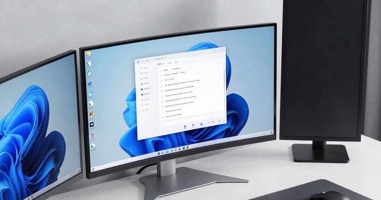 Dell professional monitor displaying vivid graphics in an office setting