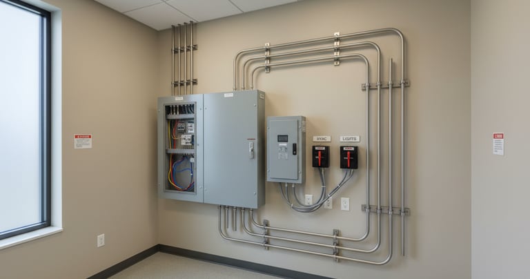 Light commercial panels and power distribution