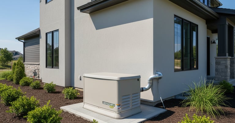 Home backup generator installation