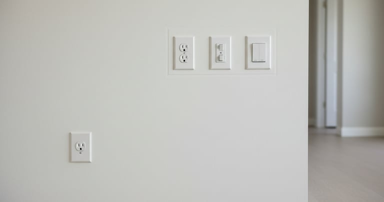 Home outlets and switches installed at standard heights