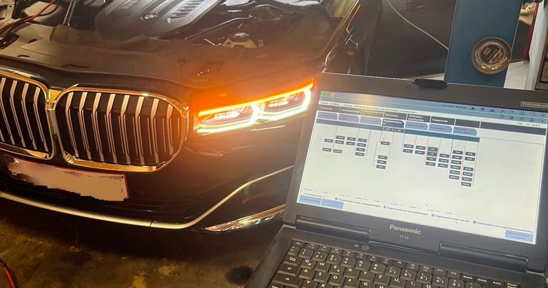 Computerdiagnose van een BMW