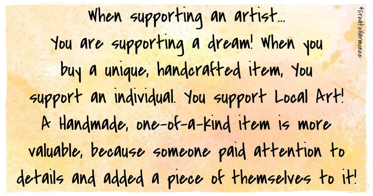 handmade artist craft quote graphic