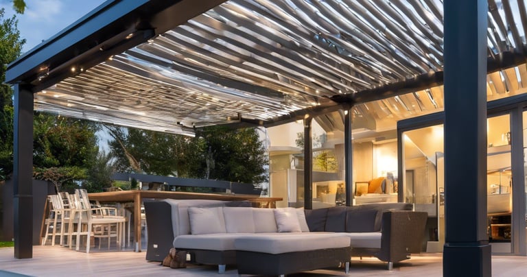 bioclimatic aluminum pergola