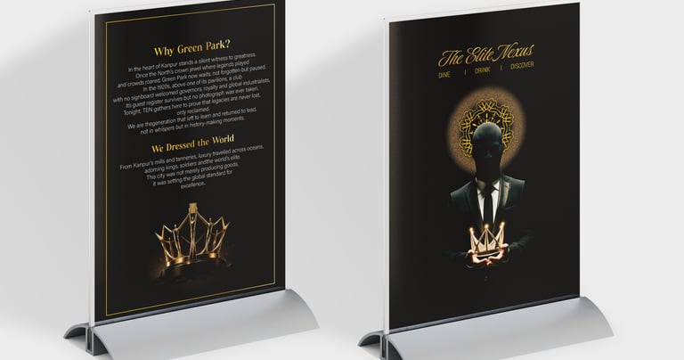 Eco-friendly CMYK printing solutions and printed standee by The Gravids