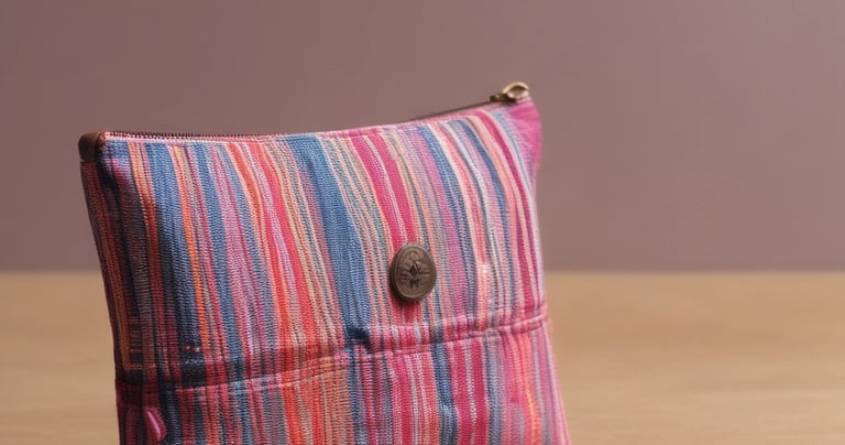 A collection of colorful tote bags arranged aesthetically.