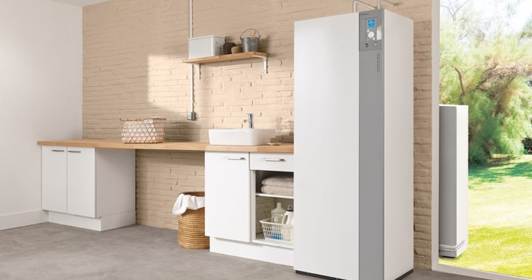 Installation d'une pompe à chaleur air eau permettant le chauffage et la production d'eau chaude