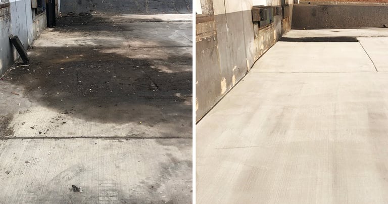 loading dock rust stain removal