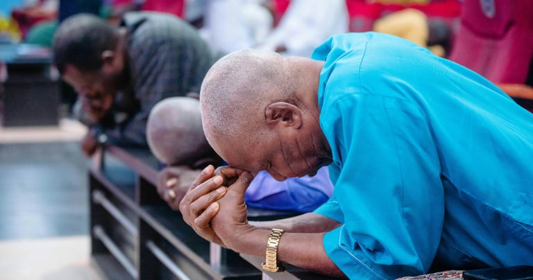 christ will gospel outreach- man praying