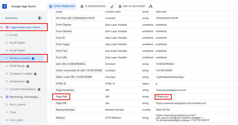 Page path - Google Tag Manager