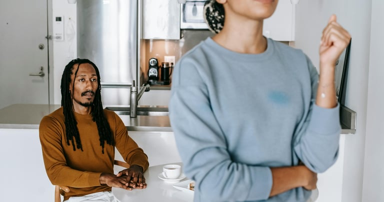Couple assisting to couple therapy