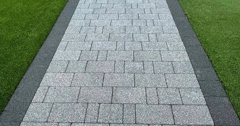 power washing Fife brick patio path