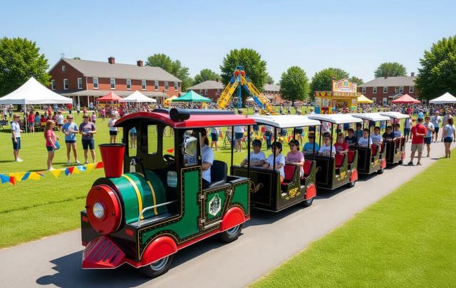 kids train ride at fair