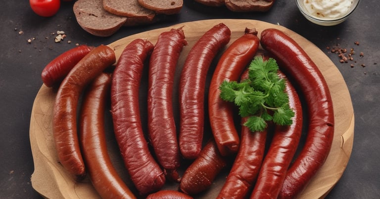 Assortment of terrines in small jars with rustic labels