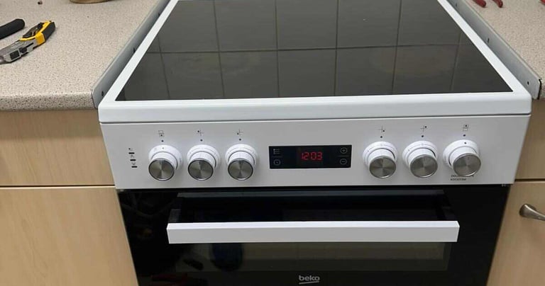 Electric Cooker Installation In Kitchen