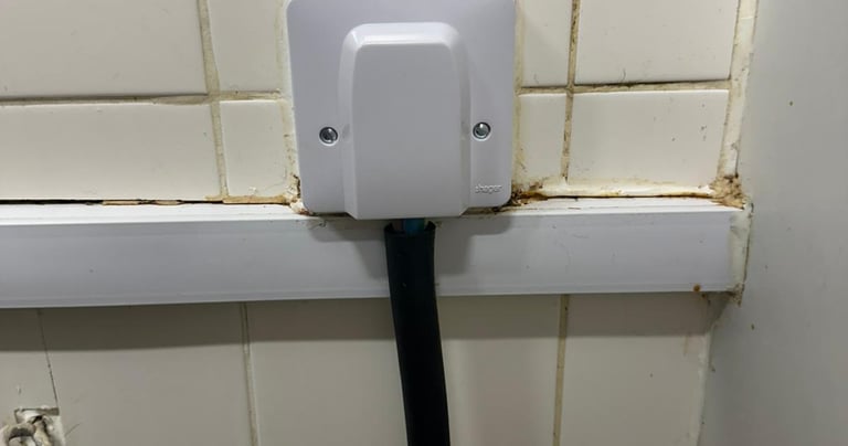 Electric Cooker Installation With Switch