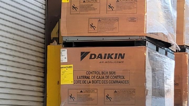 daikin products inside boxes