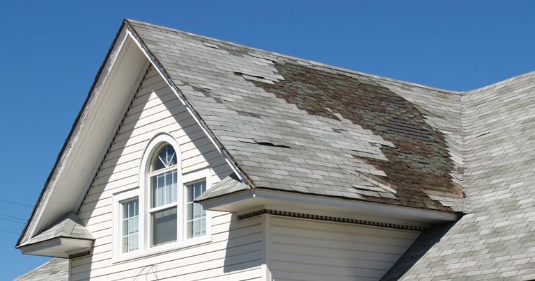 Cleveland Home sustains damage in storm roof damage shingle damage