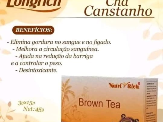 Chá Castanho Longrich oficial - Loja Longvida Angola