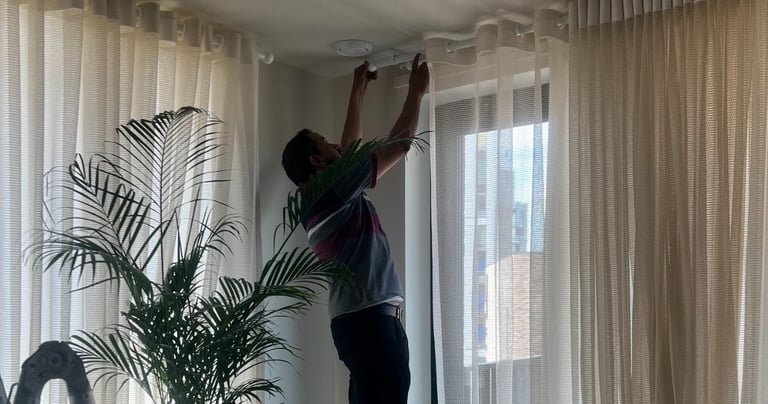 Curtain installation