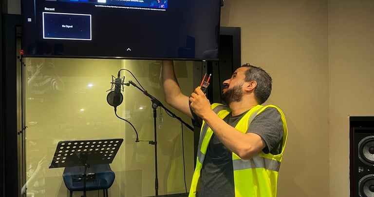 installing TV in one of TV station