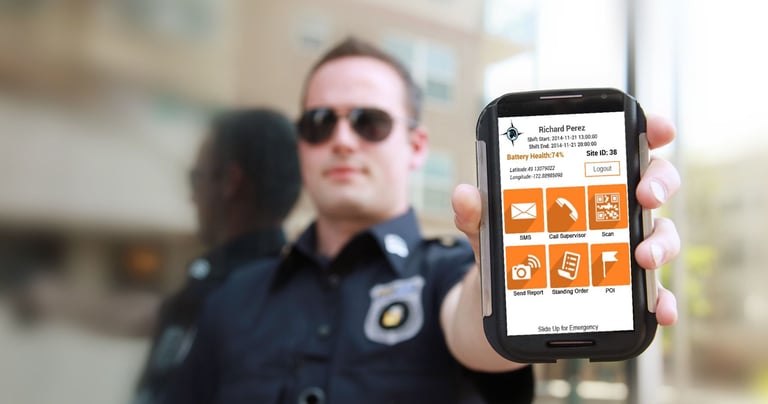 Security guards with tracking system