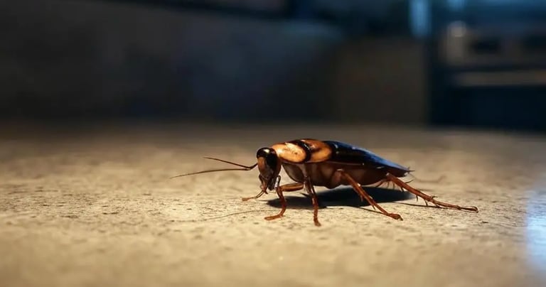 cafard dans la cuisine la nuit
