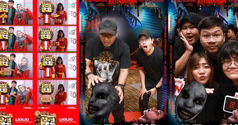Augmented reality magic mirror photobooth at Movie Gala Premier Ketindihan