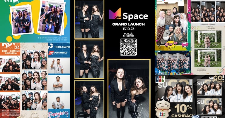 Classic magic mirror photobooth experience touch screen signing and instant photo print for events