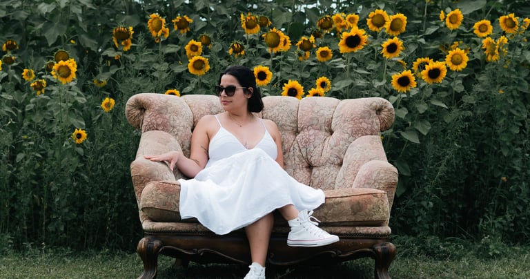 portrait in sunflawer camp