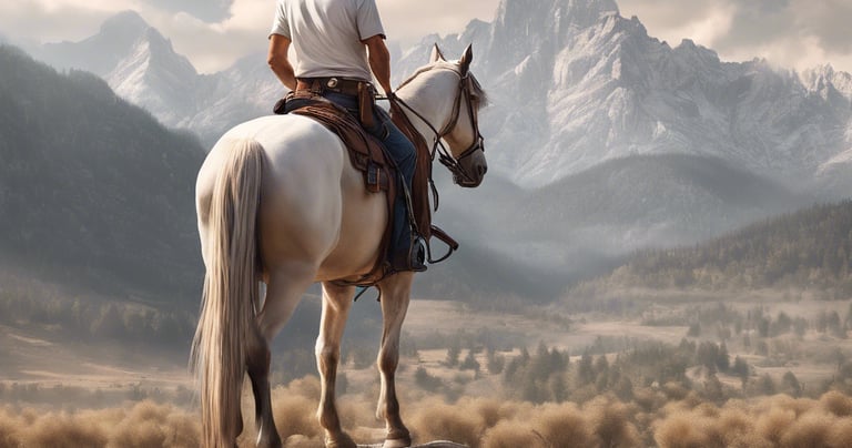 a man in a cowboy hat riding a horse