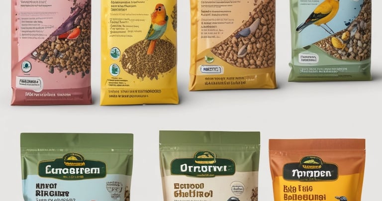 bird feed types and food pellets for birds