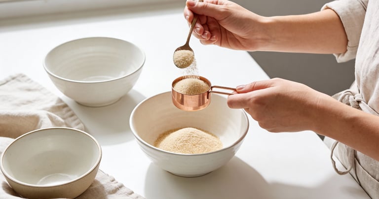 a person is holding a spoon with a spoon and spoon in it