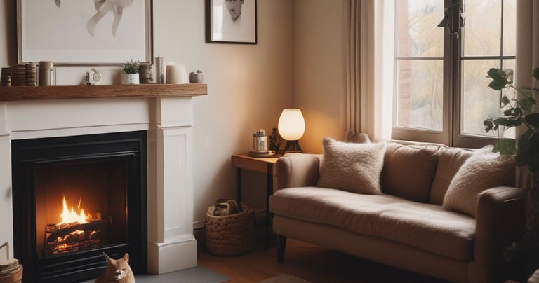 A bookstore window display with a variety of books and postcards. The books are neatly arranged on shelves with numerous titles visible, including travel guides and literature. Next to the display, there is a rotating stand filled with postcards featuring artistic and scenic designs.