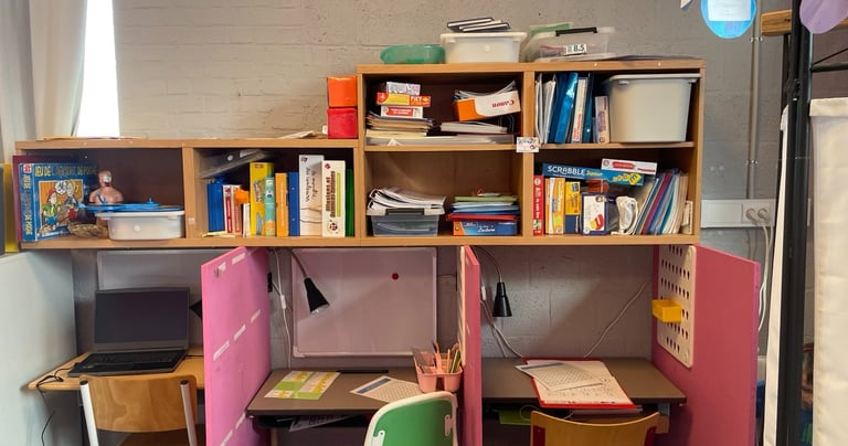 Exemple d'aménagement de classe teacch : les boxes