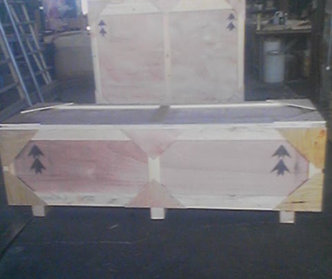 a plywood exhibit container
