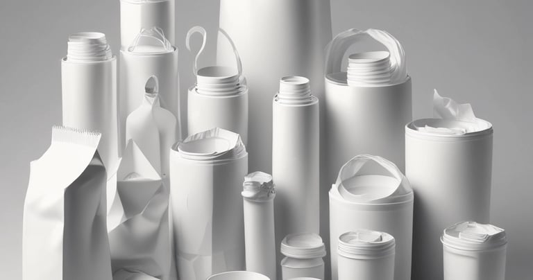 Various packaging materials and boxes stacked for shipping