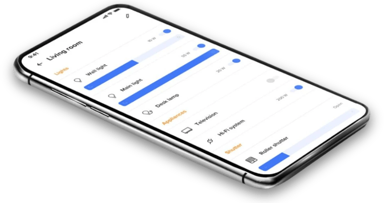 iPhone on Home + Control App showing electrical usage among multiple appliances