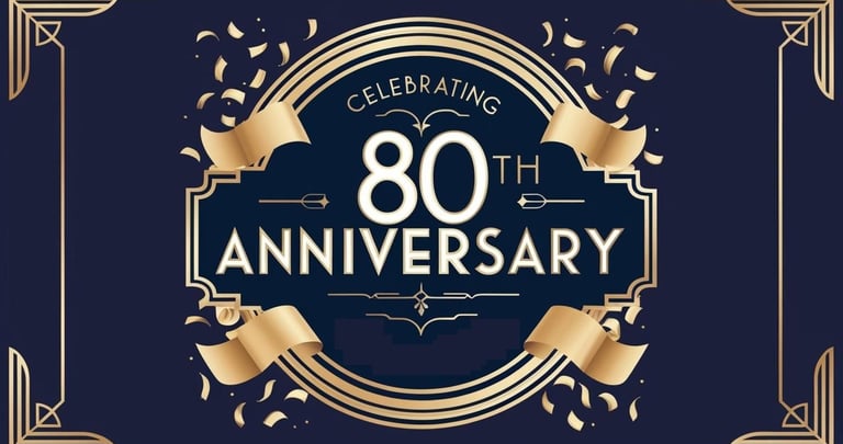 80th anniversary banner