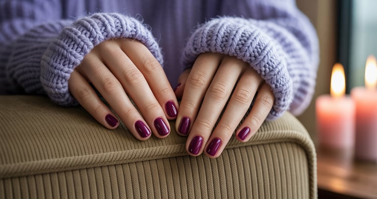 a woman's hands with her hands on her knees