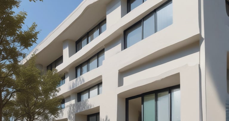Interior view of a room with soundproofing panels installed on the walls.