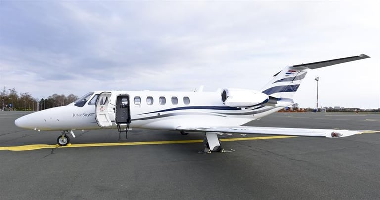 Cessna CJ2+ Waiting on a ramp for it's next client