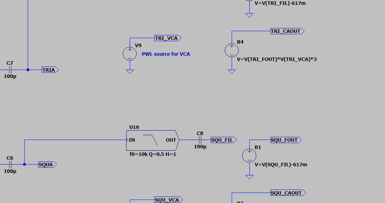 TB303 LTSPICE output circuits.