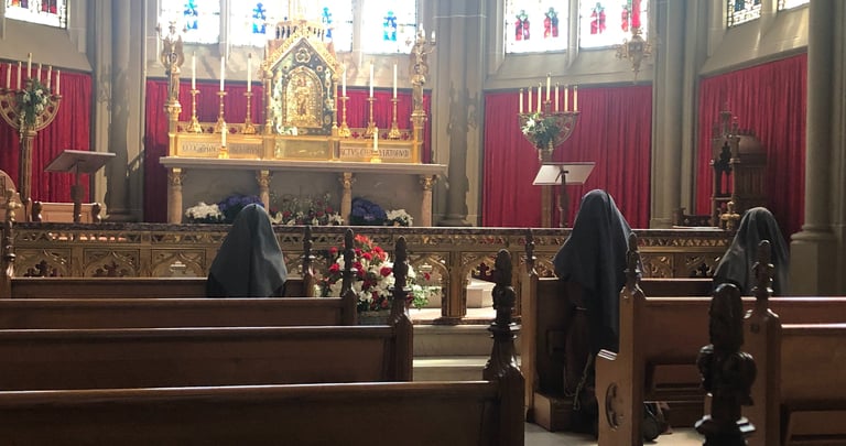 Franciscan Daughters of Mary praying at the Cathedral  Basilica of the Assumption, Covington KY