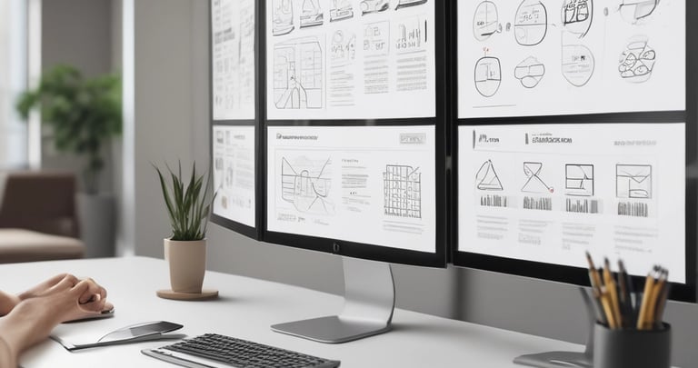 Modern office workspace with team collaborating on SaaS and ecommerce solutions.