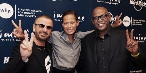 FOREST WHITAKER, KEISHA WHITAKER AND RINGO STARR PROMOTE CAMPAING LAUNCH FOR HOPE NORTH USA TODAY