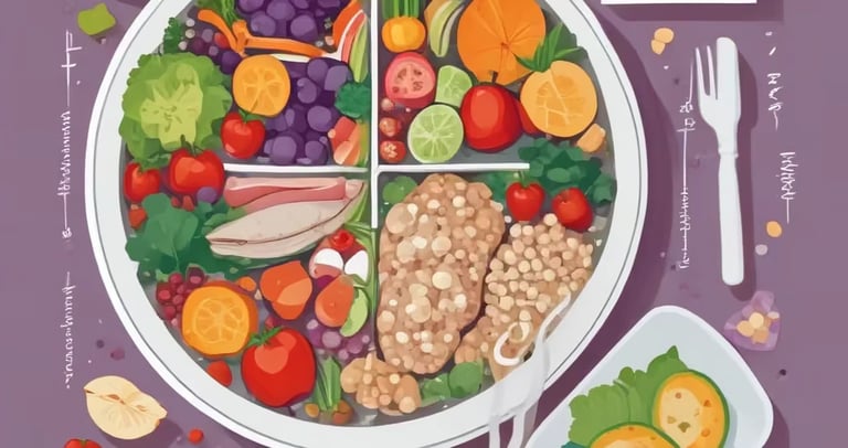 a plate with a plate of food and a fork