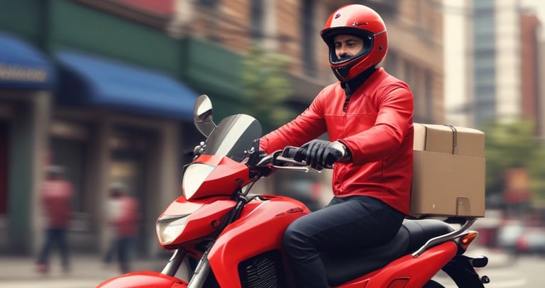 A dimly lit auto repair garage with two yellow cars, one on a lift and another below it. Various car parts, tools, and equipment are scattered around. A person is working at a desk on the right, while another person walks in the center. Shelves on the left are filled with tires and other items.