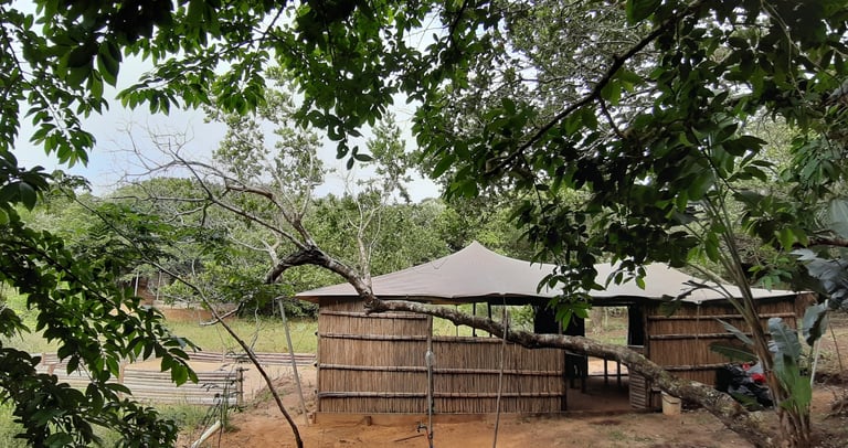Communal kitchen prep area at Miggo's Camp exclusive use campsite in Kosi Bay