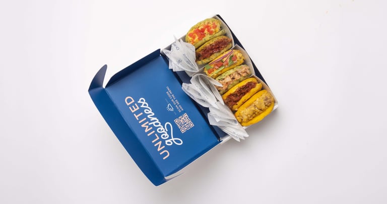 packaging design for empanadas and arepas
